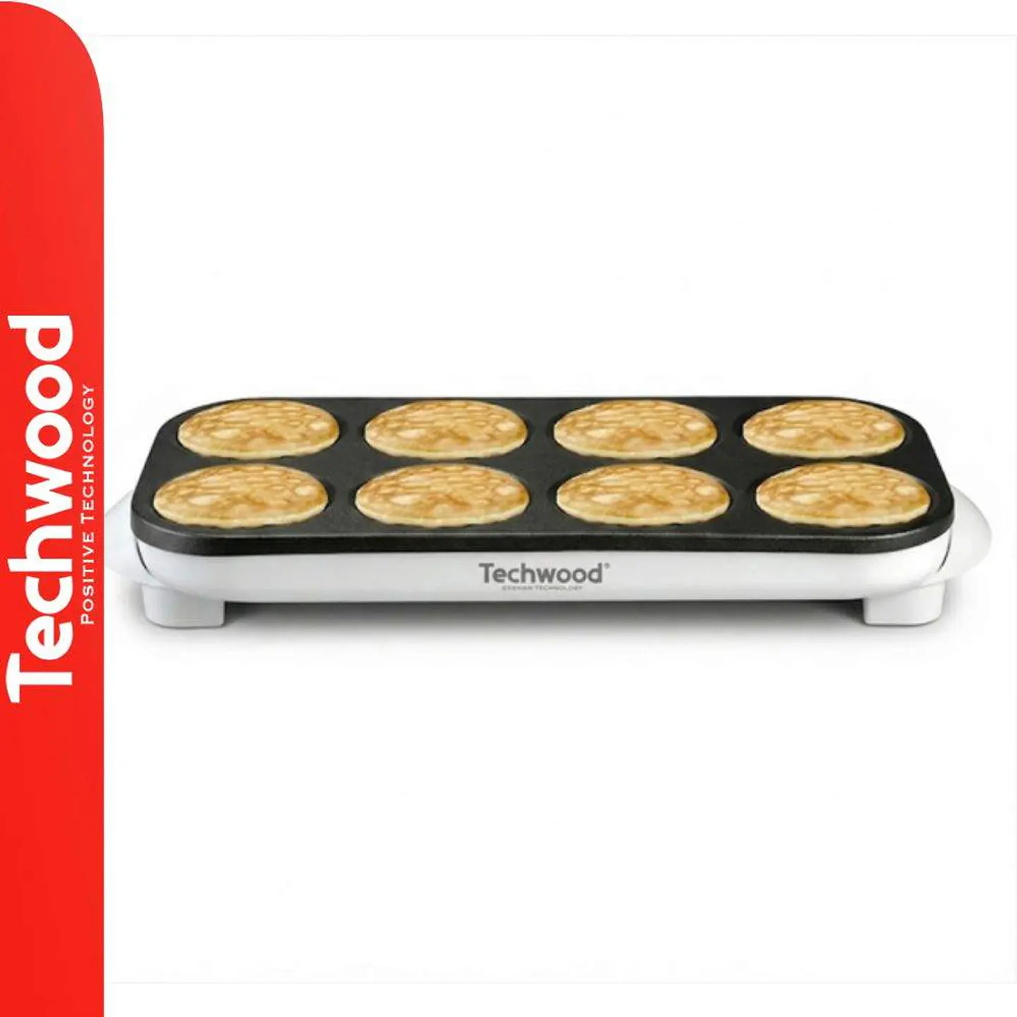 Máquina De Panquecas Elétrica 1500W Branca TECHWOOD 1
