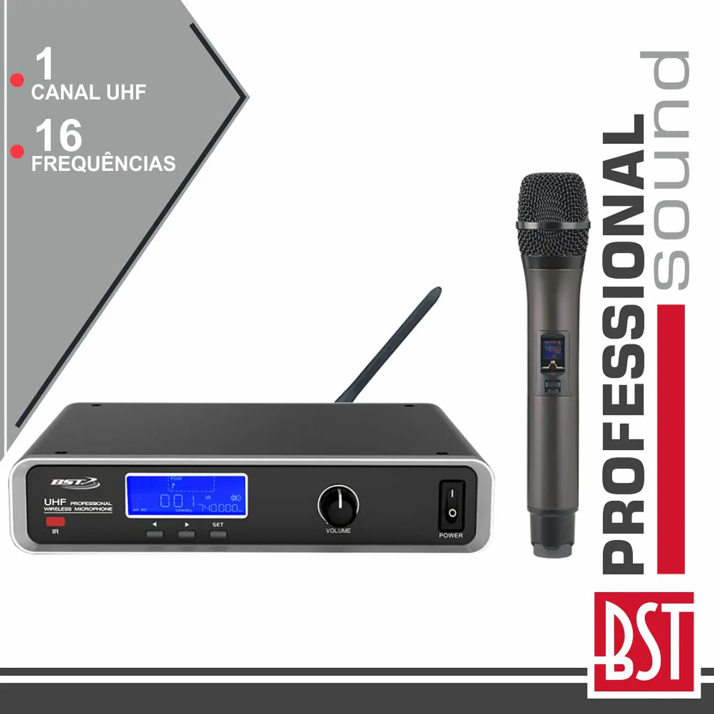 CENTRAL MICROFONE S/ FIOS 1 CANAL UHF 16 FREQ CEE BST 1