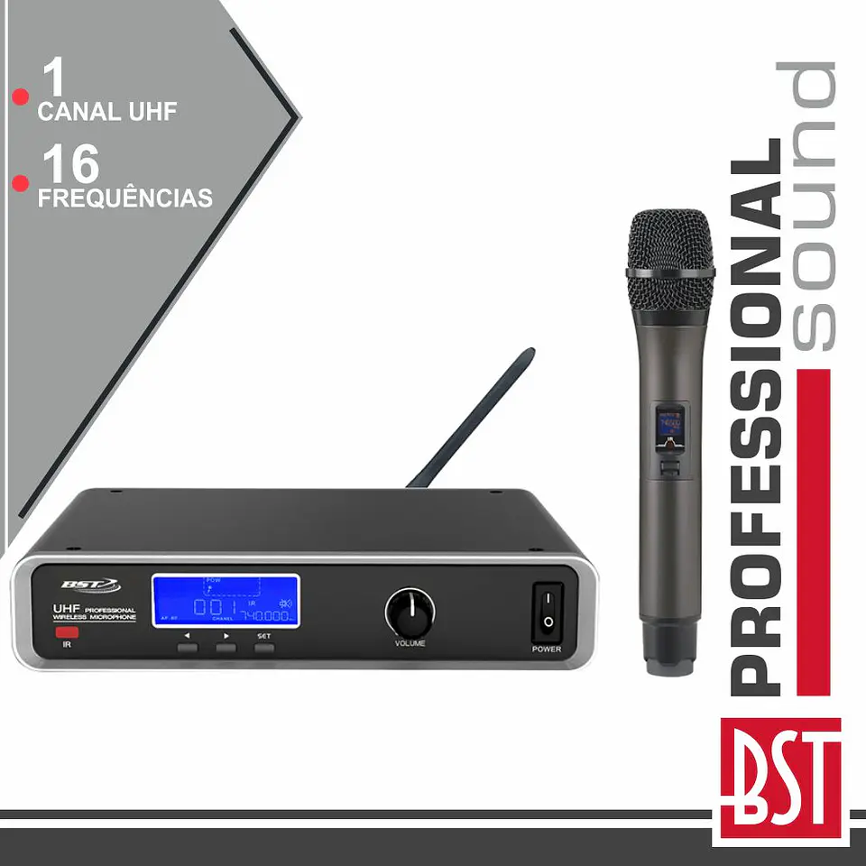 CENTRAL MICROFONE S/ FIOS 1 CANAL UHF 16 FREQ CEE BST 1