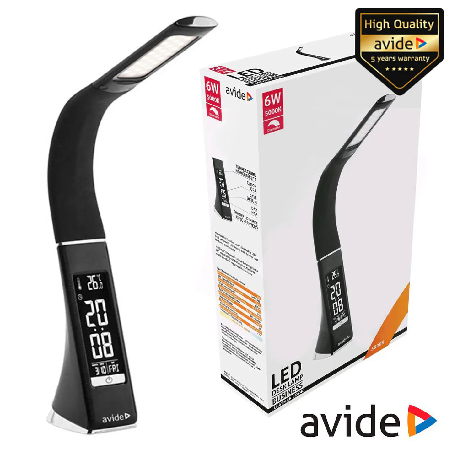 Candeeiro Decorativo LED 6W 5000k Calendário 350lm AVIDE 1