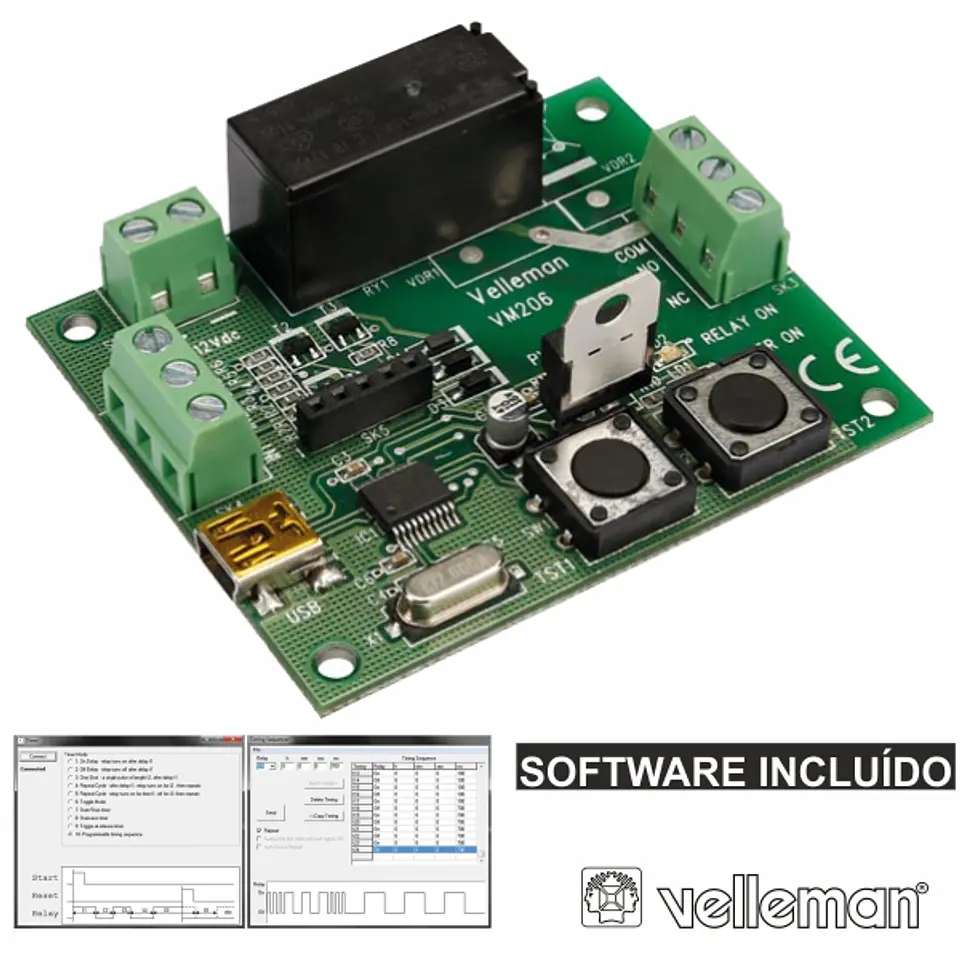 MÓDULO DE TEMPORIZADOR UNIVERSAL COM INTERFACE USB 1