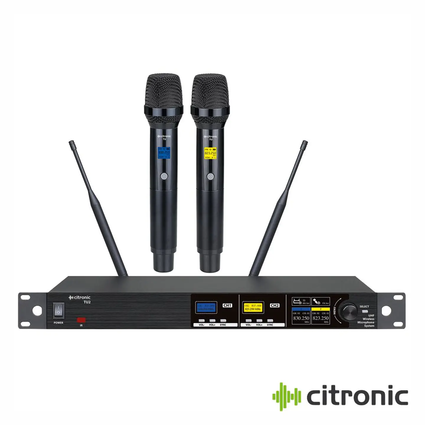 Central Microfones UHF Profissional S/ Fios 2 Canais 1