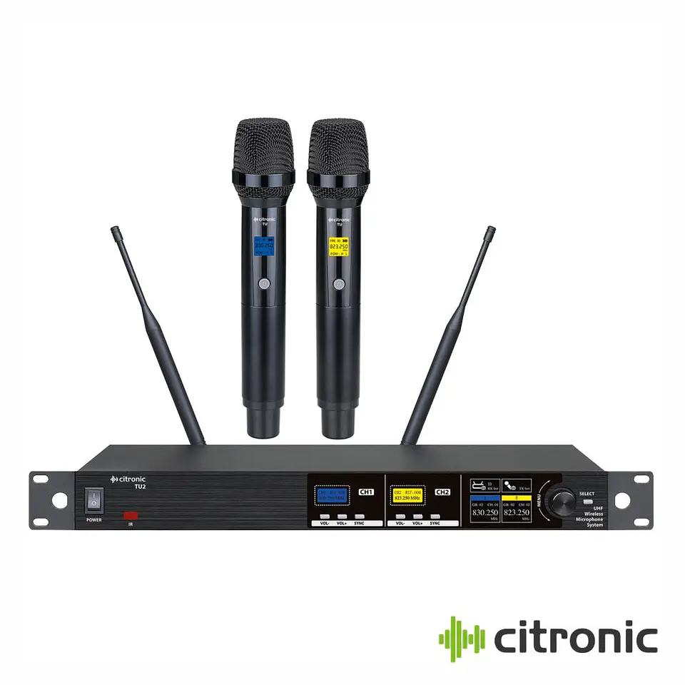 Central Microfones UHF Profissional S/ Fios 2 Canais 1