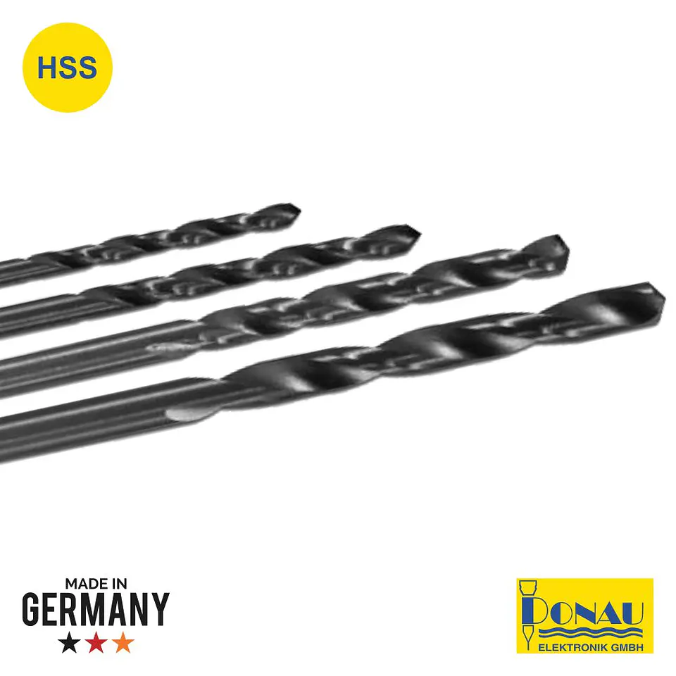 CONJUNTO DE 4 BROCAS HSS Ø0.4,0.6,0.8,1.0MM DONAU 1