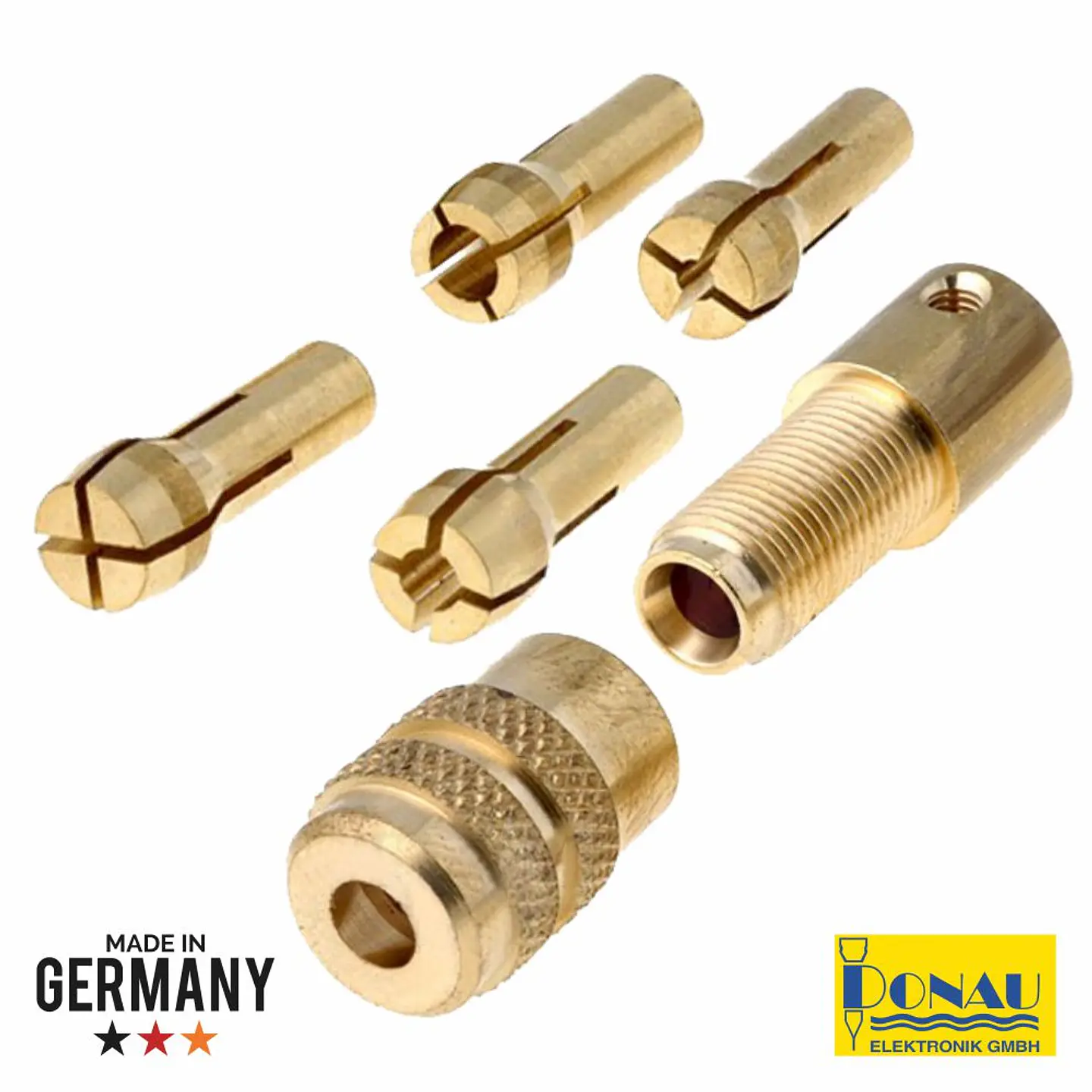 CONJUNTO DE CABEÇA P/ BROCAS 0.3-3.2MM E 4 PINÇAS DONAU 1