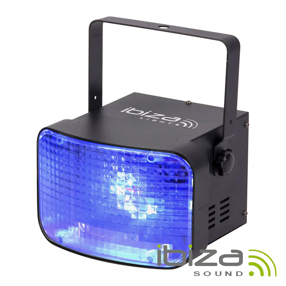 PROJETOR LUZ C/ 2 LEDS CREE RGBW 10W DERBY DMX IBIZA 1