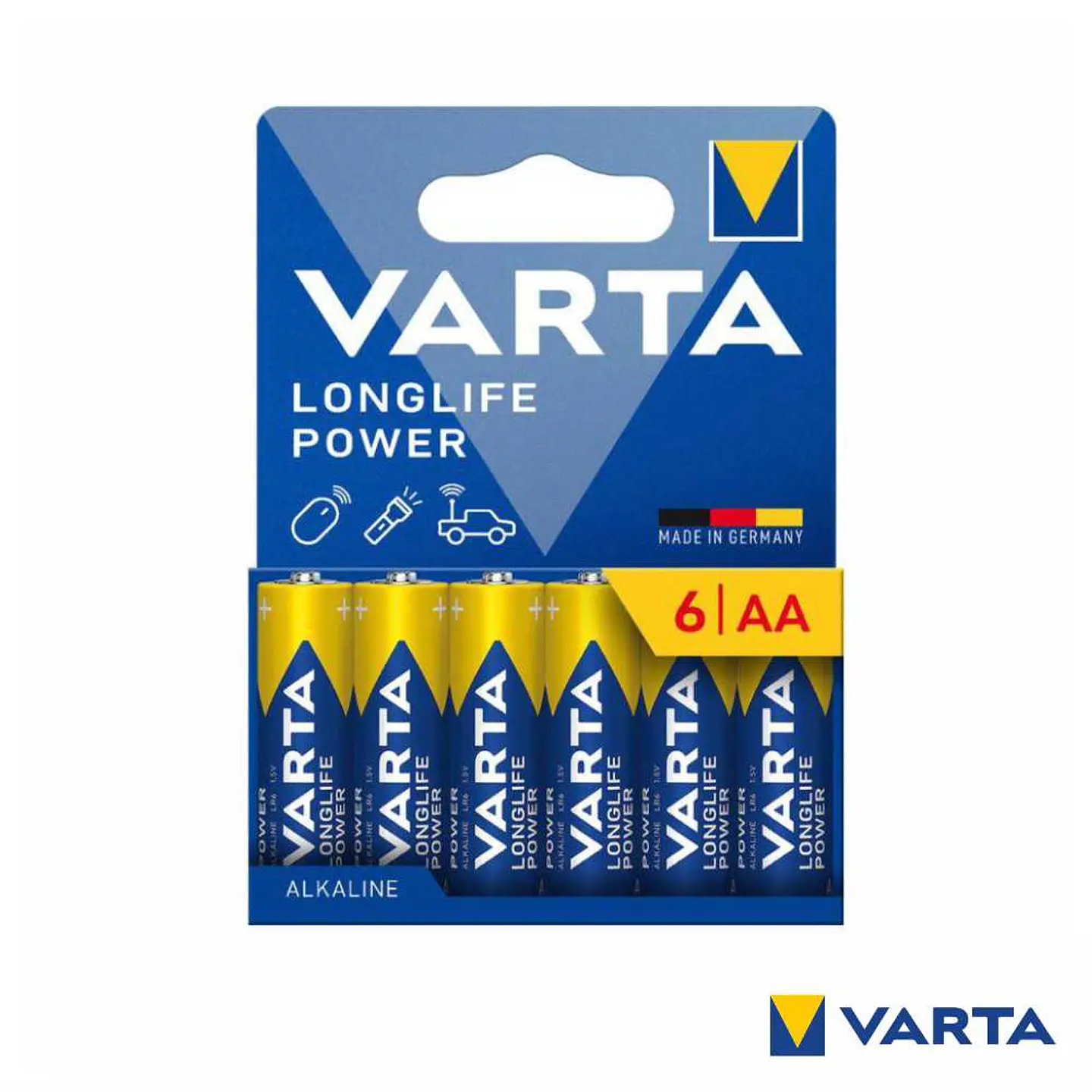 Pilha Alcalina LR6/AA 1.5V 6x Longlife Power VARTA 1