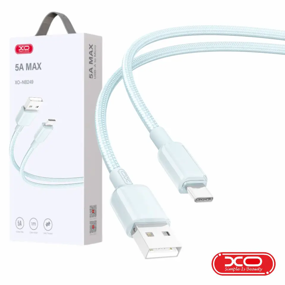 Cabo USB-A Macho / USB-C Macho 1m Branco XO 1