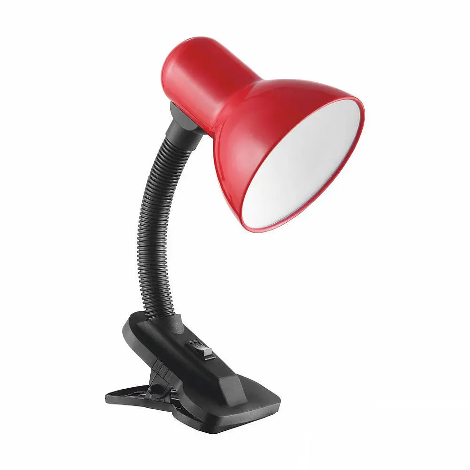 Candeeiro Secretária 1xE27 40W C/ Mola Vermelho ORNO 1