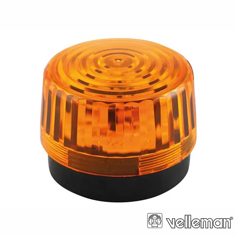 Sinalizador LED Intermitente 12Vdc Laranja VELLEMAN