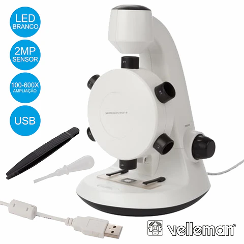 MICROSCÓPIO DIGITAL 2MP USB C/ AMPLIAÇÃO 100-600X