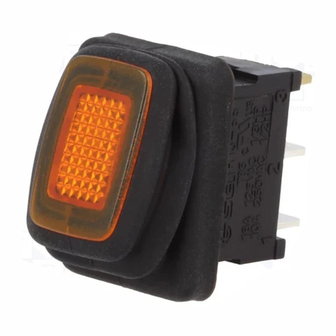 Interruptor Basculante C/ Luz 16A-250V SPST ON-OFF Laranja