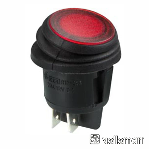 INTERRUPTOR BASCULANTE C/ LUZ LED 16A-12V DPST ON-OFF