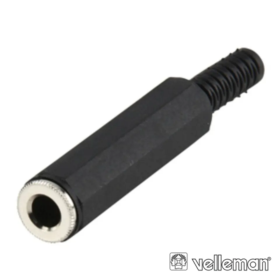 FICHA JACK 6.35MM FÊMEA STEREO COM PROTEÇÃO DE CABO 1