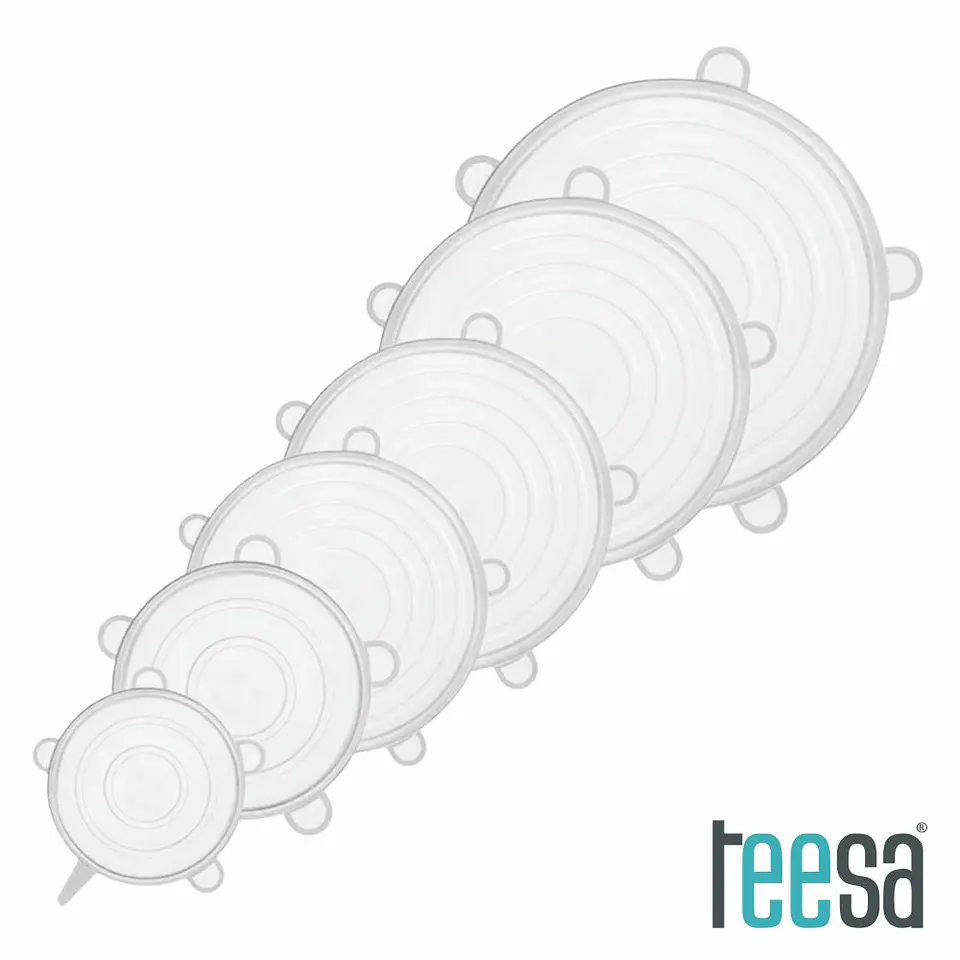 Conjunto 6 Tampas de Silicone TEESA 1