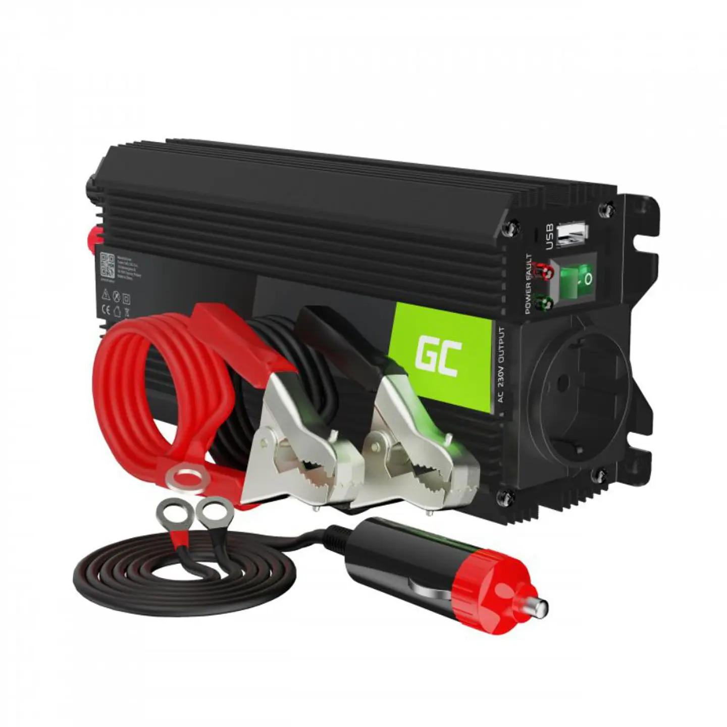 Conversor 12V-230V 500W Onda Modificada GREEN CELL 1