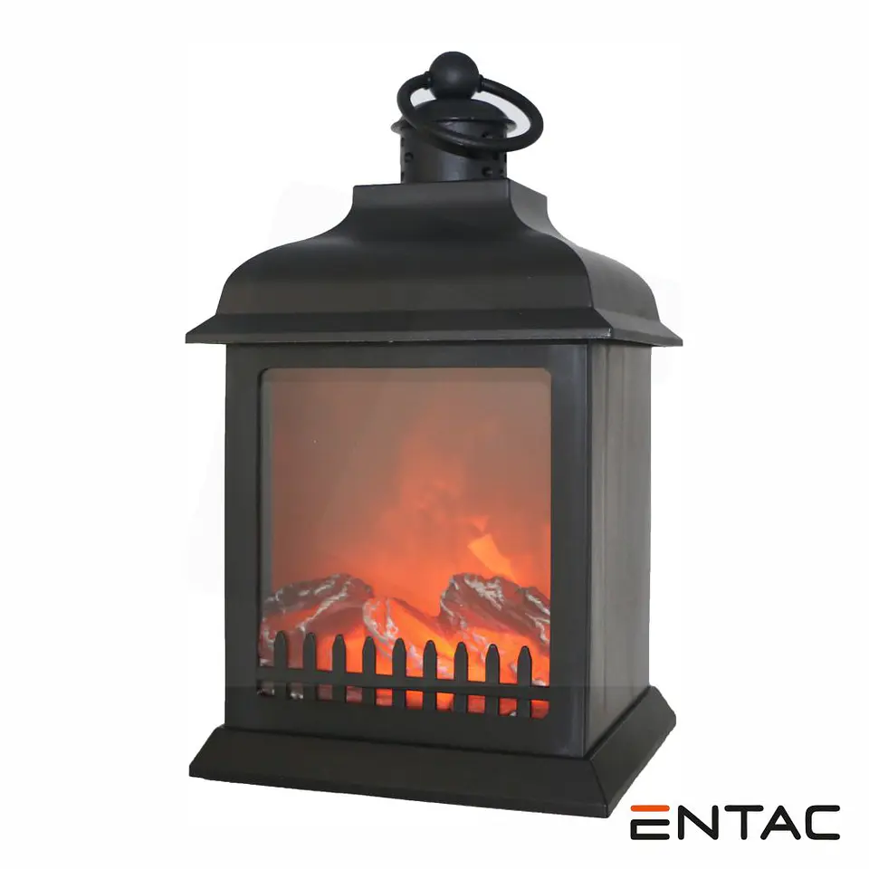 Lareira Decorativa LED a pilhas 27cm ENTAC 1