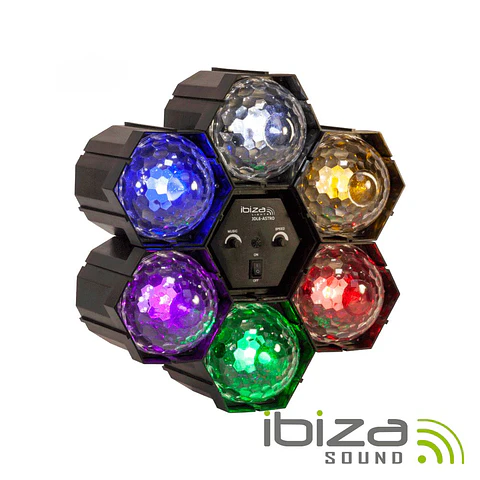 PROJETOR LUZ C/ 6 MÓDULOS LED RGBWYP MIC IBIZA