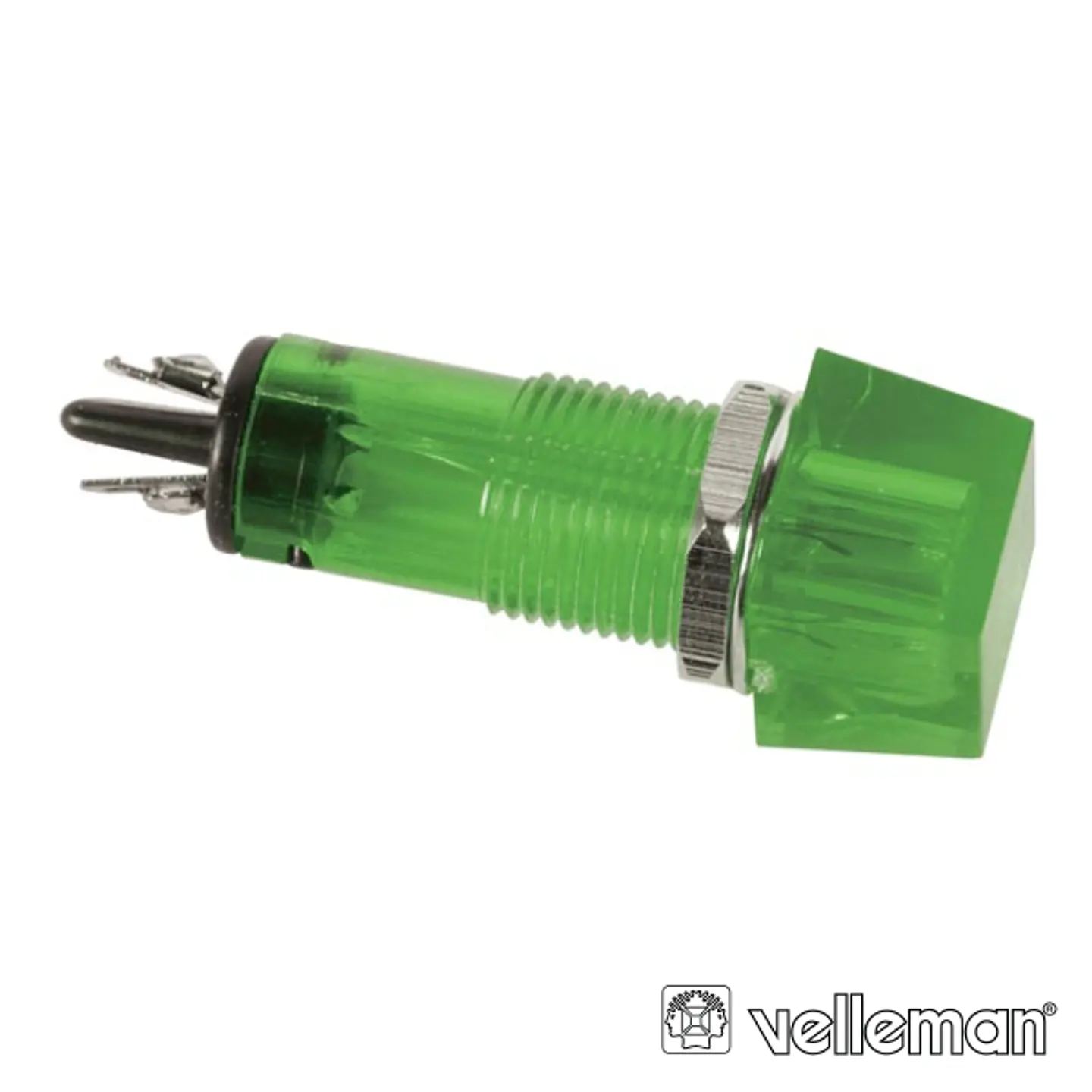 LUZ PILOTO QUADRADO VERDE 11.5x11.5MM 12V VELLEMAN 1