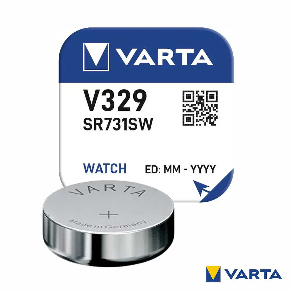 Pilha Óxido Prata Botão V329/SR731SW 1.55V VARTA 1