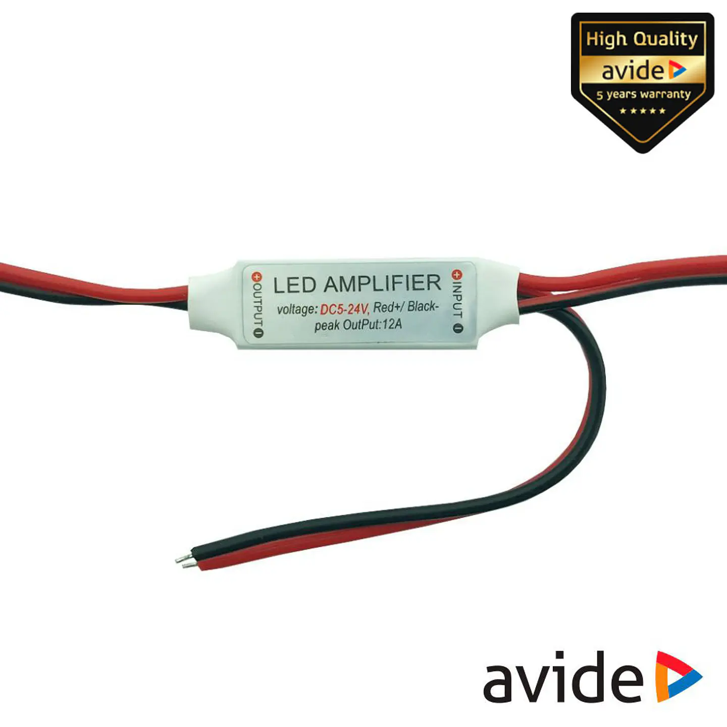 Mini Amplificador P/ Fita LEDS Monocor 12V AVIDE 1