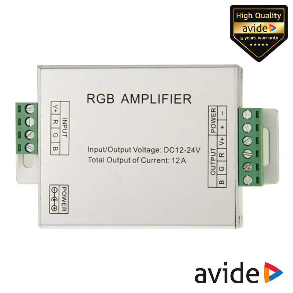 Amplificador P/ Fita LEDS RGB 12V AVIDE 1