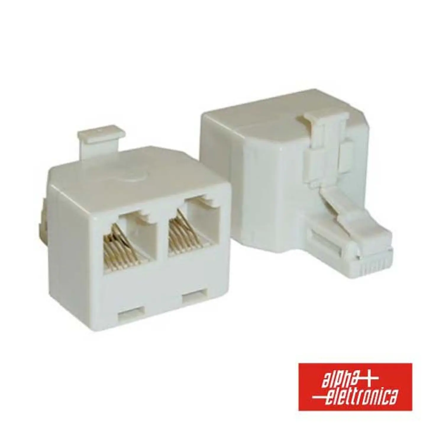 ADAPTADOR DE TELEFONE 8P8C 2FÊMEA / 1MACHO 1