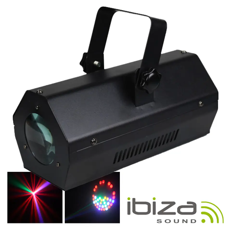 PROJETOR LUZ C/ 56 LEDS RGBAW PRETO MIC IBIZA 1