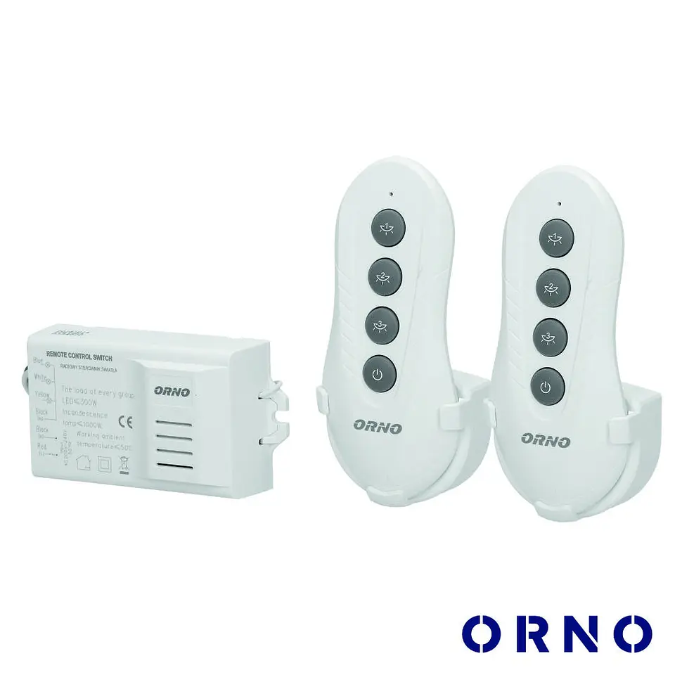 Controlador P/ Iluminação 3 Canais C/ 2 Comandos S/Fios ORNO 1