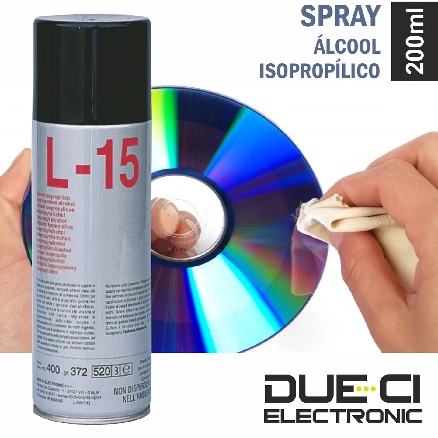 SPRAY DE 200ML ÁLCOOL ISOPROPÍLICO DUE-CI 1