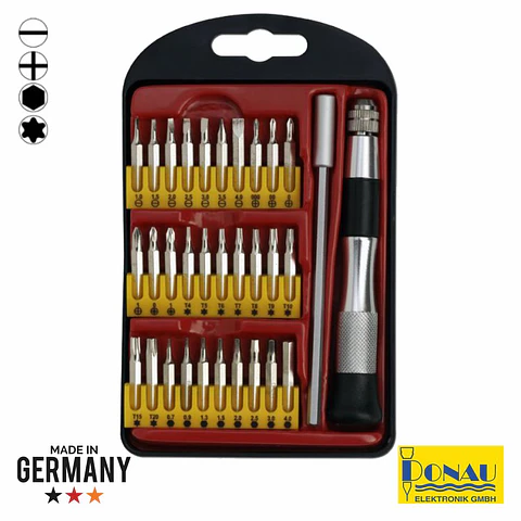CONJUNTO DE CHAVE METÁLICA C/ 30 BITS E EXTENSOR DONAU