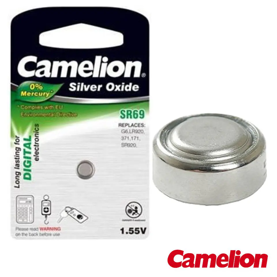 PILHA BOTÃO SR69 / G6 1.55V 78MA BLISTER CAMELION 1