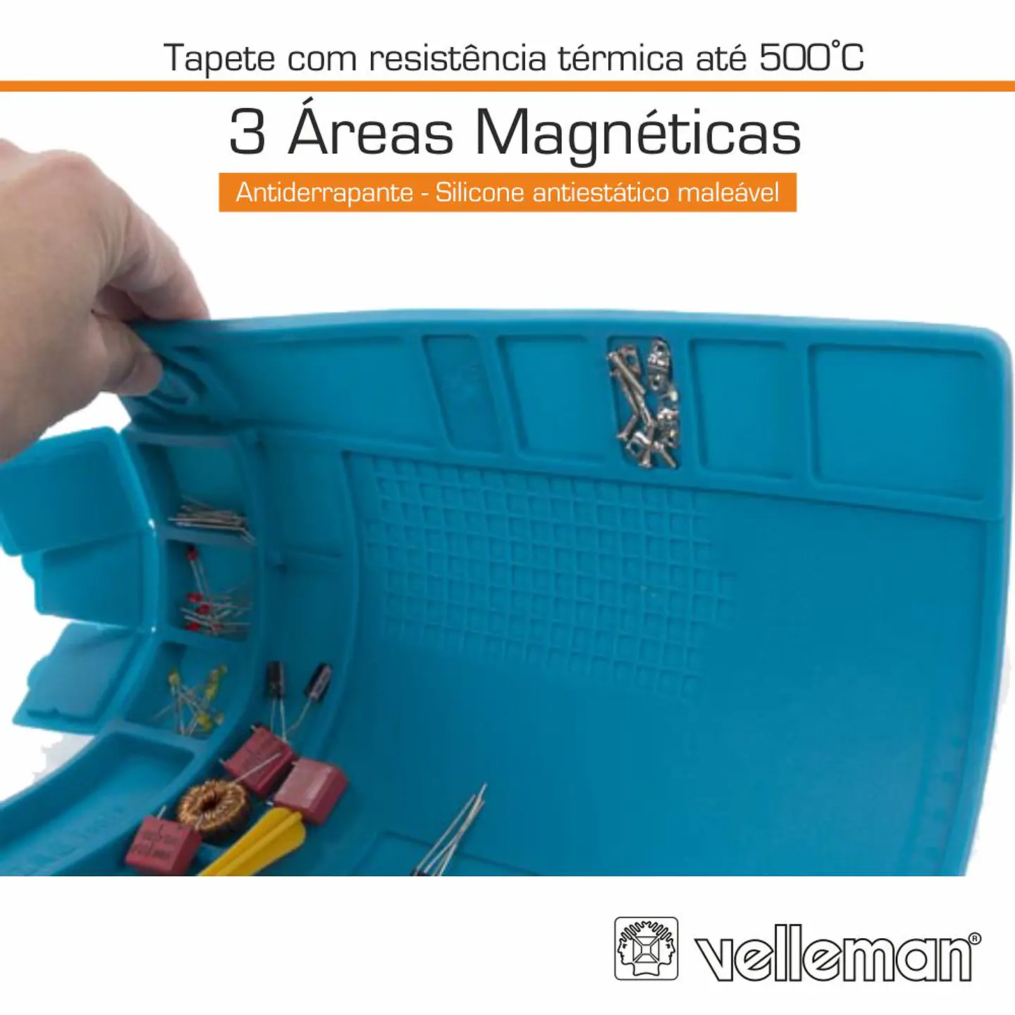 TAPETE DE SOLDAR EM SILICONE 450X300MM VELLEMAN 1