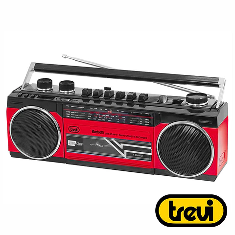 Rádio MP3 C/ Leitor Cassete MW/FM/SW1-2 Bluetooth TREVI