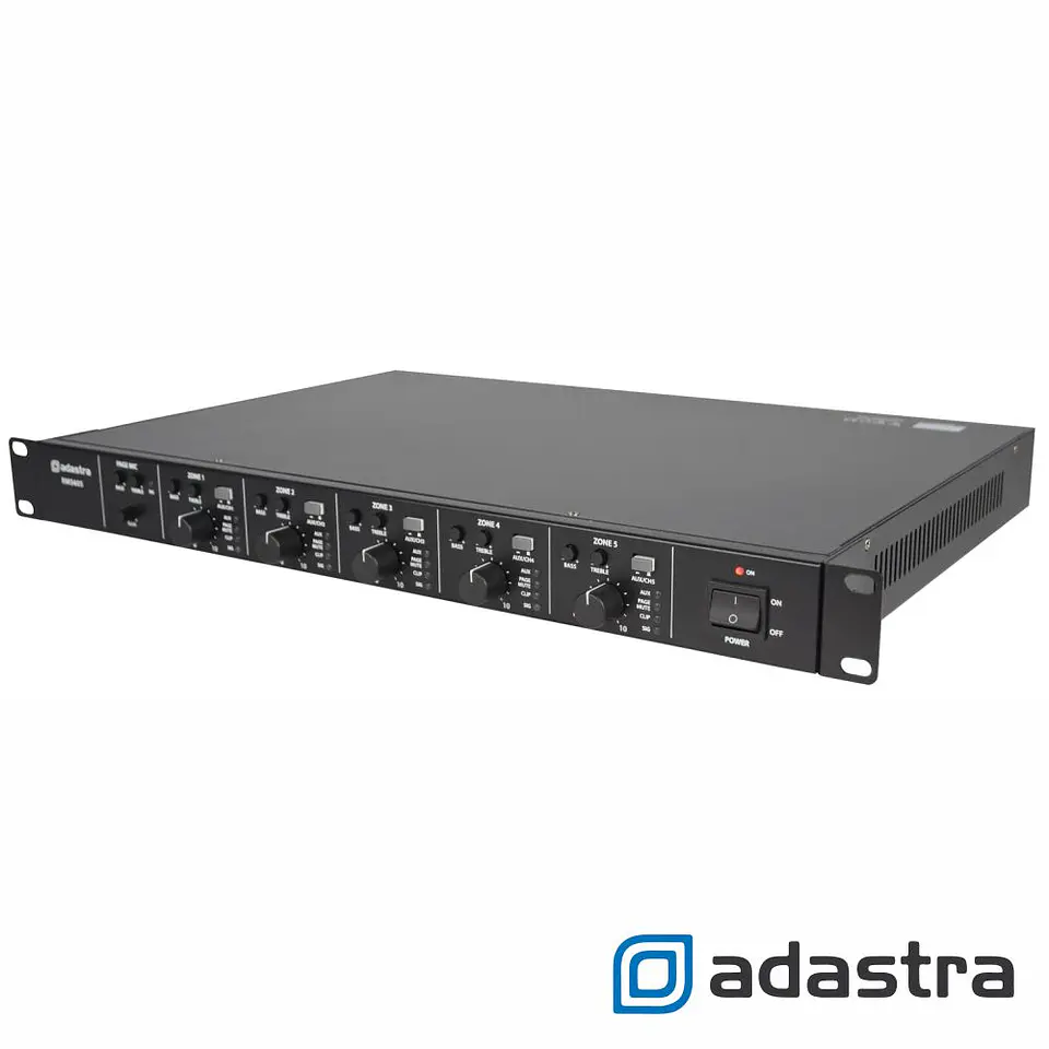 Amplificador 100V 5 Zonas 5x60W ADASTRA 1