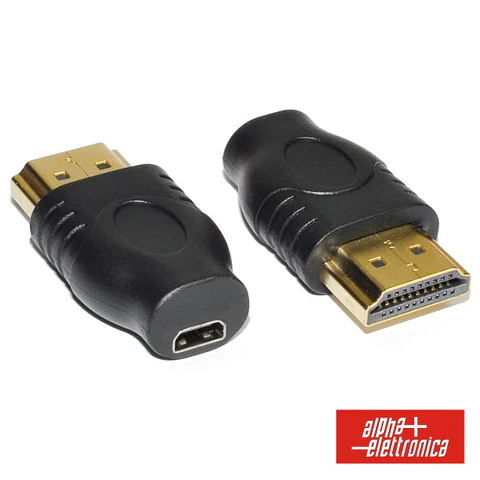 FICHA ADAPTADORA MICRO HDMI TIPO D FÊMEA / HDMI MACHO
