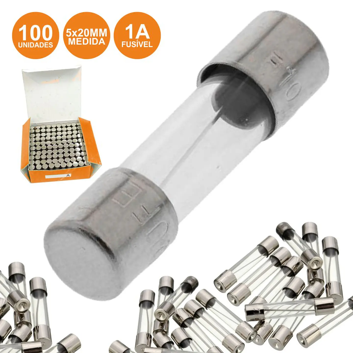 FUSÍVEL 5X20 FUSÃO RÁPIDA 1A (100X) 1