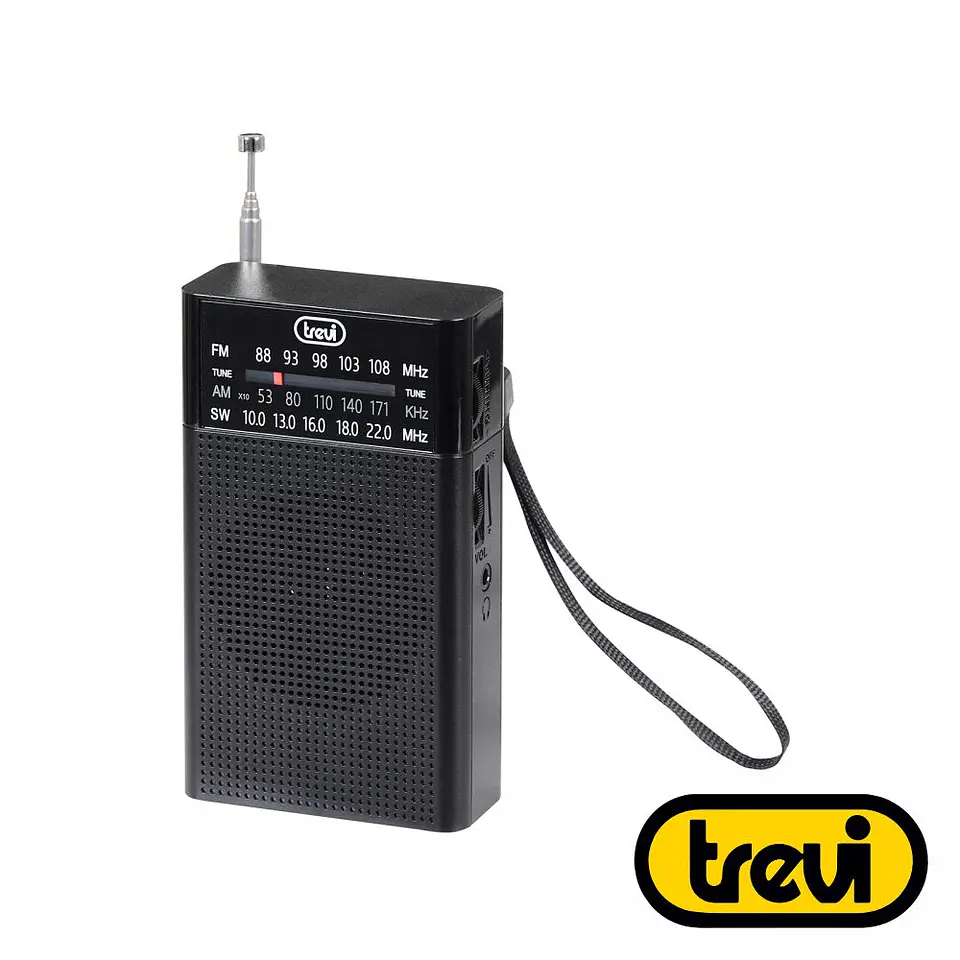 Rádio Portátil AM/FM Clássico Preto TREVI 1