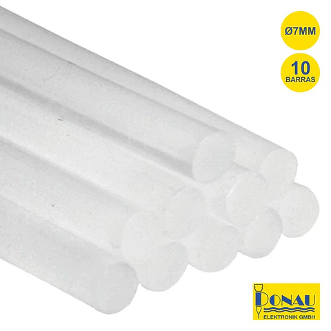 CONJUNTO DE 10 BARRAS DE COLA QUENTE 7MM DONAU