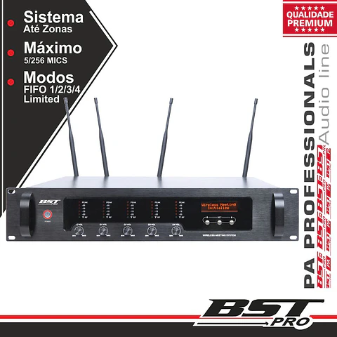 SISTEMA CONFERÊNCIA 19" 2U 16 ZONAS ATÉ 256 MIC MESA