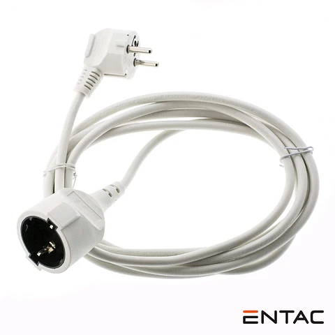 Cabo Extensão Tomada Elétrica C/ 1 Saída 10m Branco ENTAC