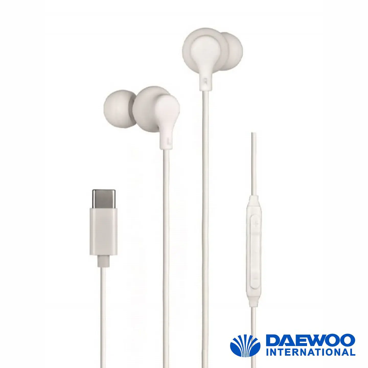 Auscultadores C/ Fios Stereo USB-C Branco DAEWOO 1