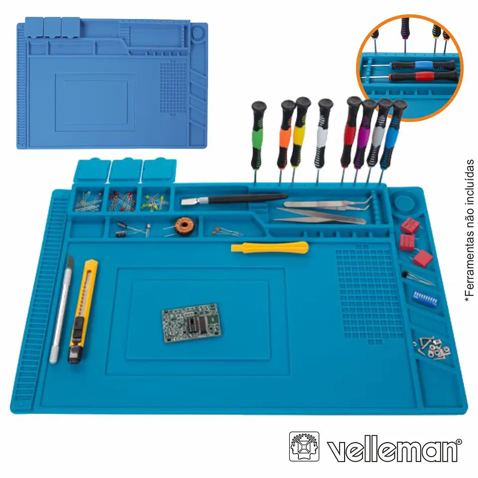 TAPETE DE SOLDAR EM SILICONE 550X350MM VELLEMAN 1