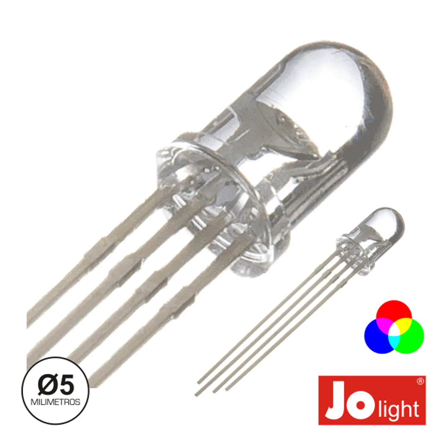 LED 5MM MULTICOR RGB TRANPARENTE 1