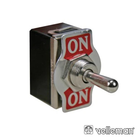 COMUTADOR UNIPOLAR DE ALAVANCA ON-ON 10A / 250V VELLEMAN