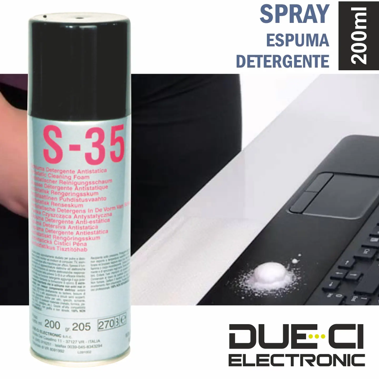 SPRAY DE 200ML ESPUMA DETERGENTE DUE-CI 1