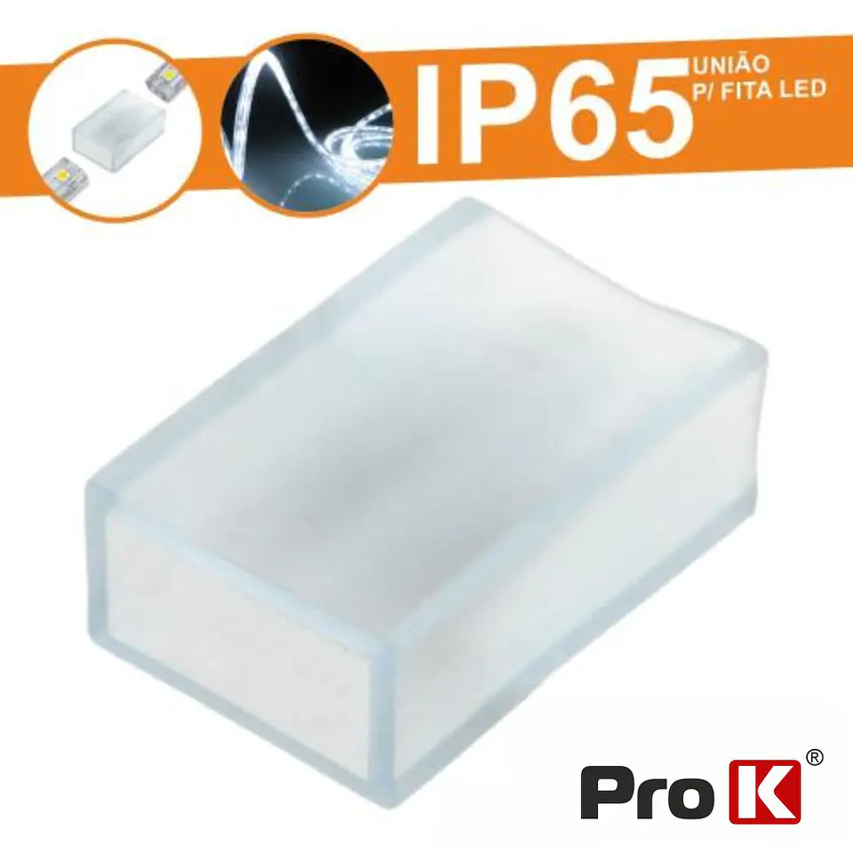 UNIÃO BORRACHA P/ FITA LEDS 2P MONOCOR IP65 PROK 1