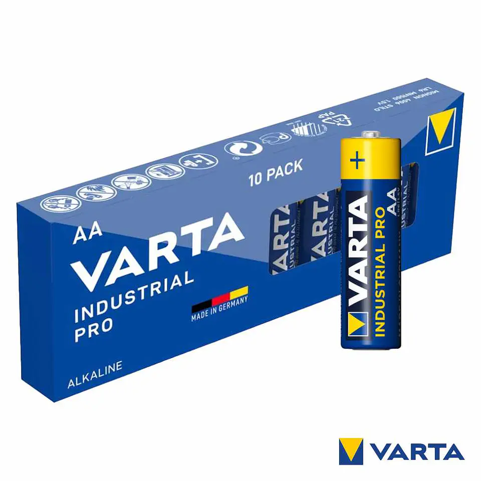 Pilha Alcalina LR6/AA 1.5V 10x Industrial VARTA 1