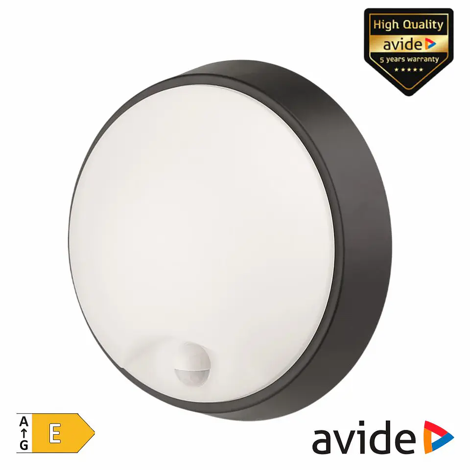 Aplique LED Redondo CCT 18W 2200lm PIR AVIDE 1