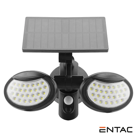 Lâmpada Exterior Solar 10W C/ Sensor PIR ENTAC